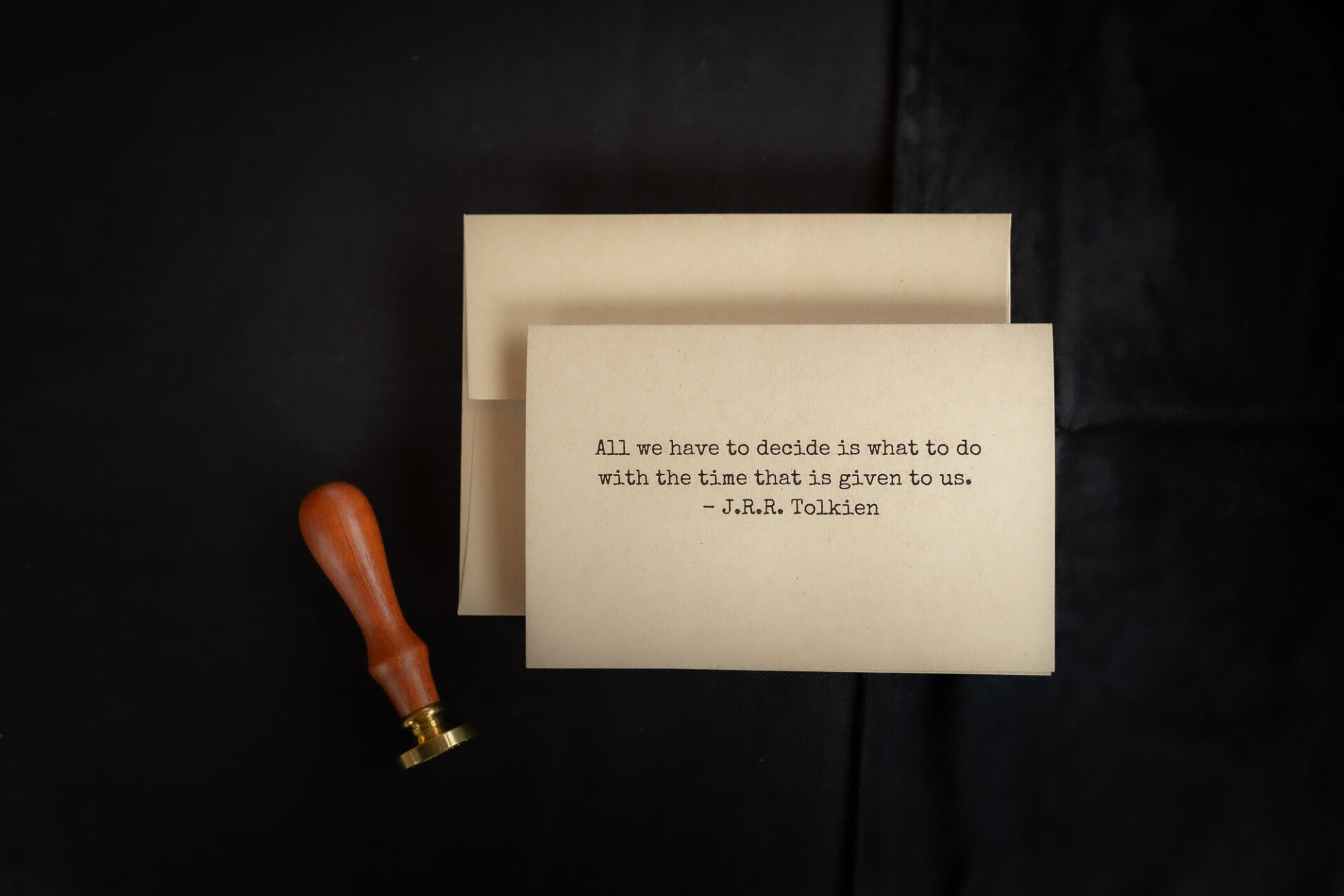 New Years Cards All We Have To Decide Is What To Do With The Time That Is Given Us Jrr Tolkein Make 'em Count